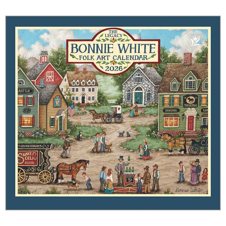 Bonnie White Folk Art 2026 Wall Calendar for wholesale by Legacy