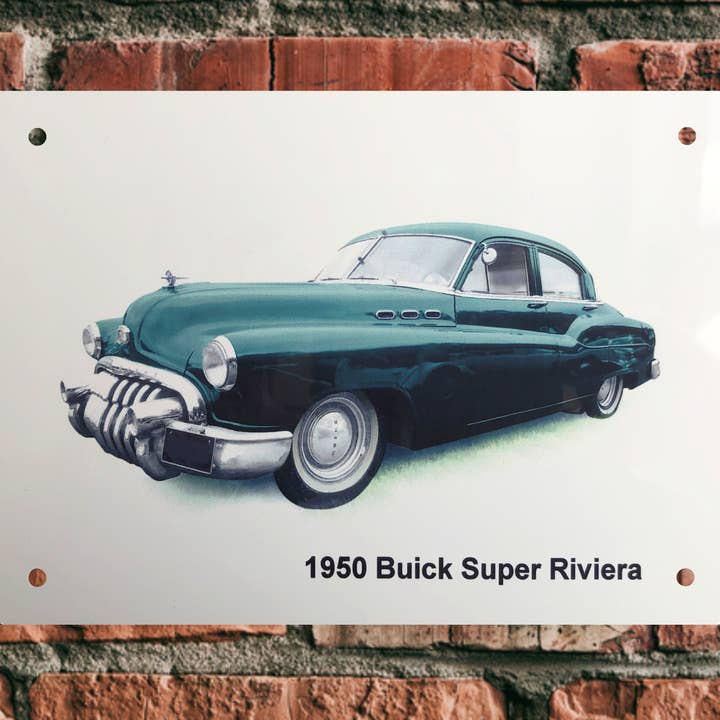 Buick Super Riviera 1950 - Plaque (8.25x5.75in) for wholesale by Witherden's Workshop