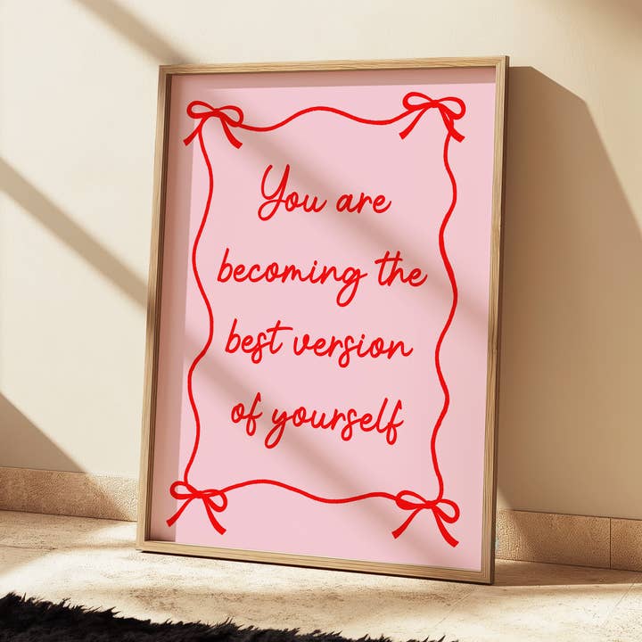 Best Version of Yourself Typography Art Print for wholesale by Laura Frances Heitzman