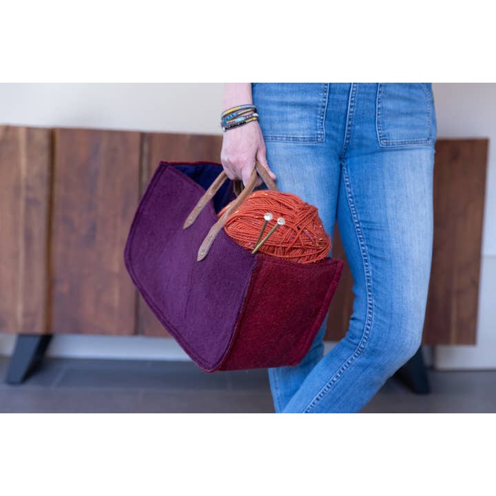 Fibres of Life - Wool & Felt - Wholesale Tote Bag - Women's - The Grab-&-Go Carry All | Felt Wool Tote Bag | Soft Yarn Bag22