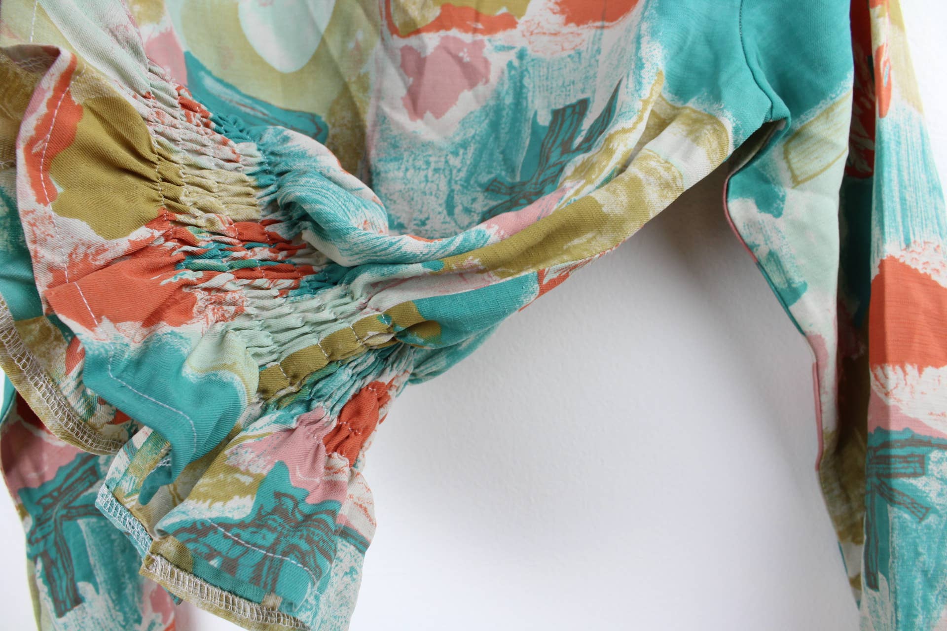 Sun's Out! - Wholesale Blouse - Women's - Reworked Vintage Long-Sleeve Button Up Blouse - Cinched10