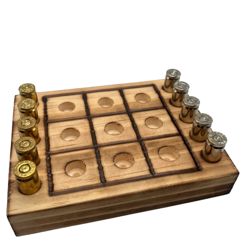 Vermont Cut Coins & 2nd Shot Round - Wholesale Board Game - Tic Tac Toe Game with Bullet Casings, Man Cave5