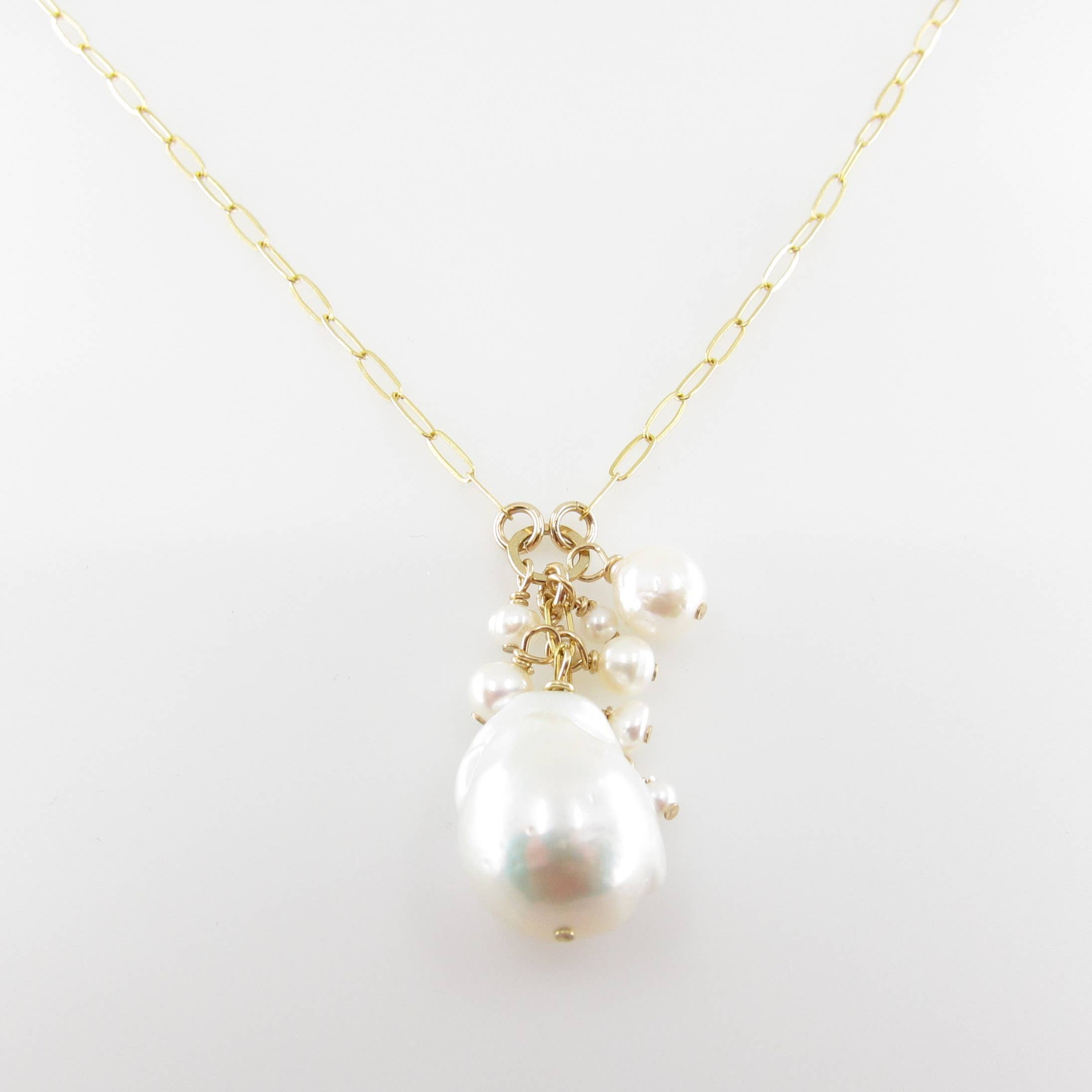 J. Mills Studio - Wholesale Pendant/Charm Necklace - Large Baroque Pearl Cluster Necklace3