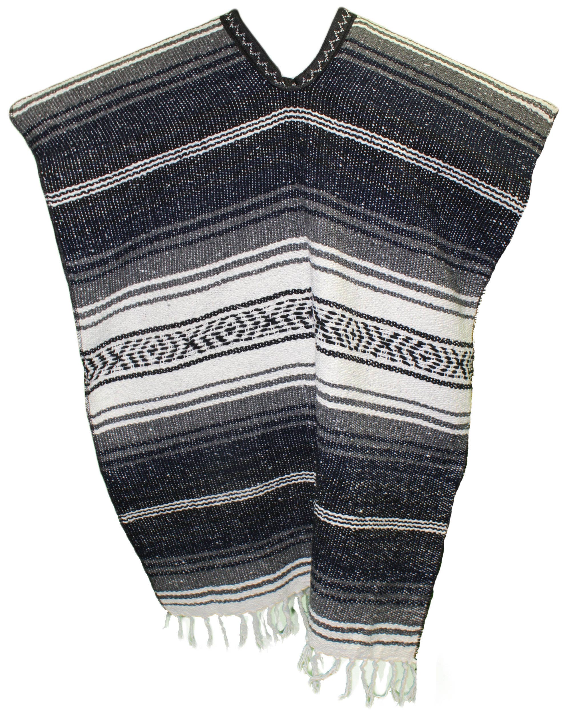 SIDREY - Wholesale Poncho - Women's - SIDREY Traditional Mexican Poncho - Navy Blue0