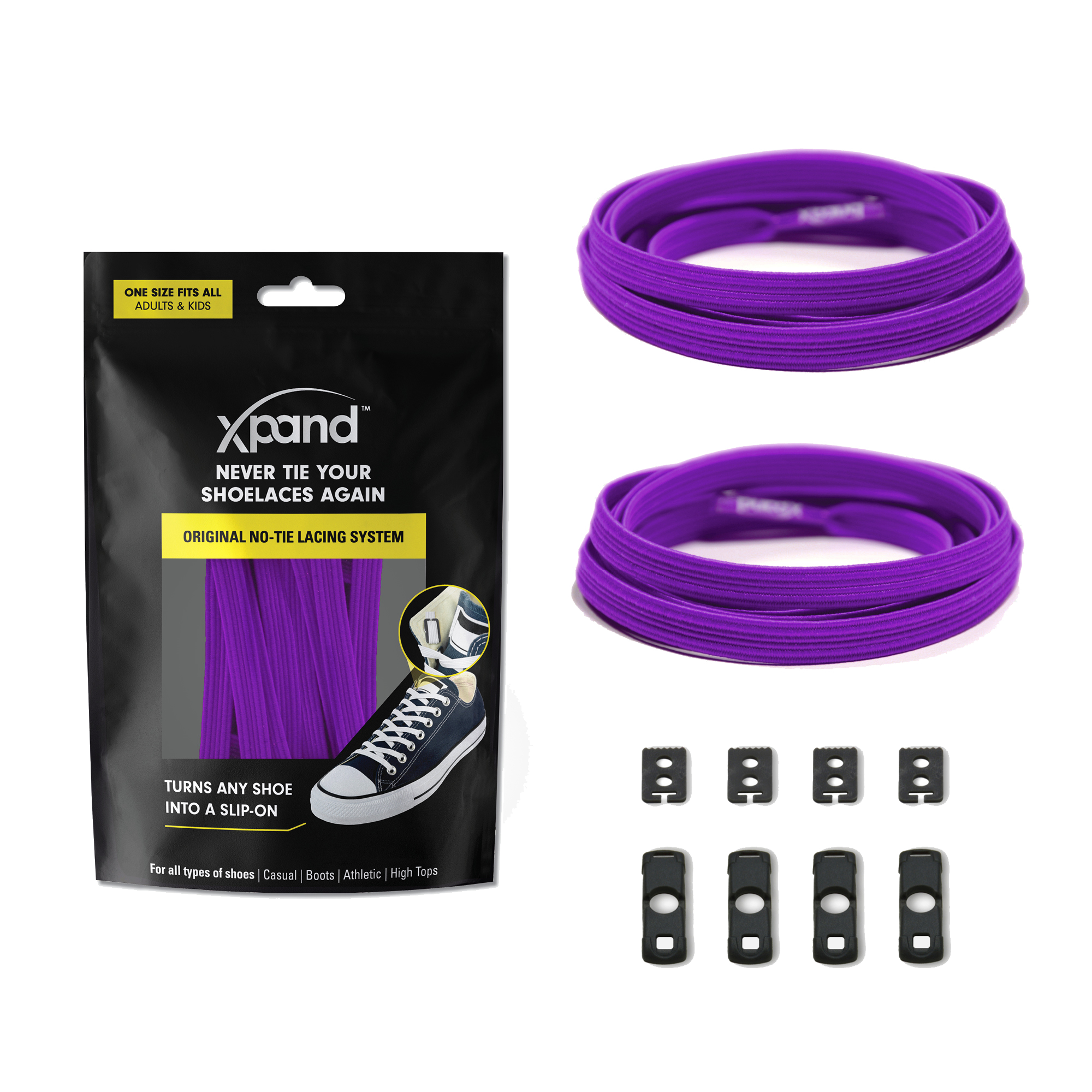 Xpand Laces – Engroshandel Snørebånd - Unisex – Elastiske flade snørebånd uden knude | Ingen flere knuder | Én størrelse9