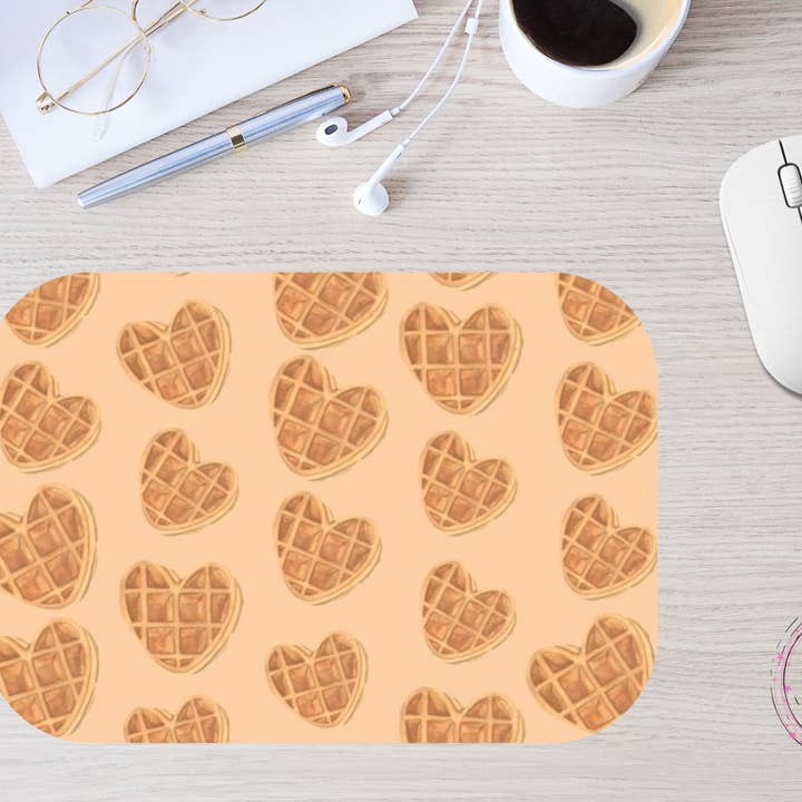 Waffle Hearts Mouse Pad for wholesale by Beyond Pumped