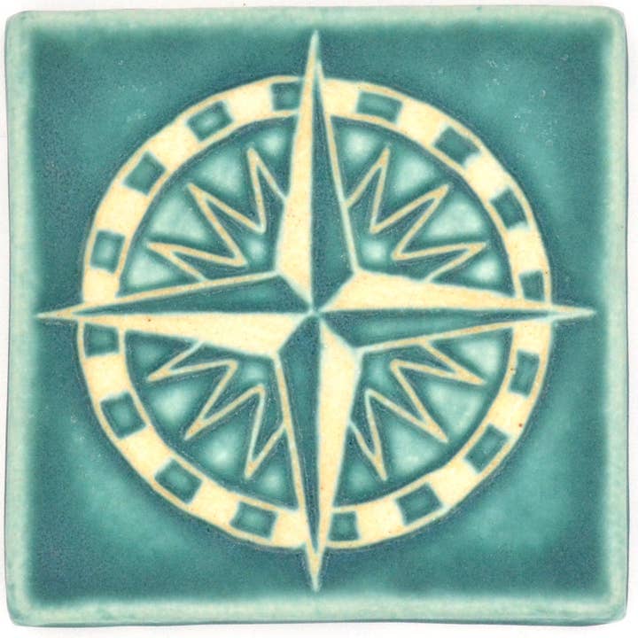 4x4 Compass Rose for wholesale by Little Traverse Tileworks