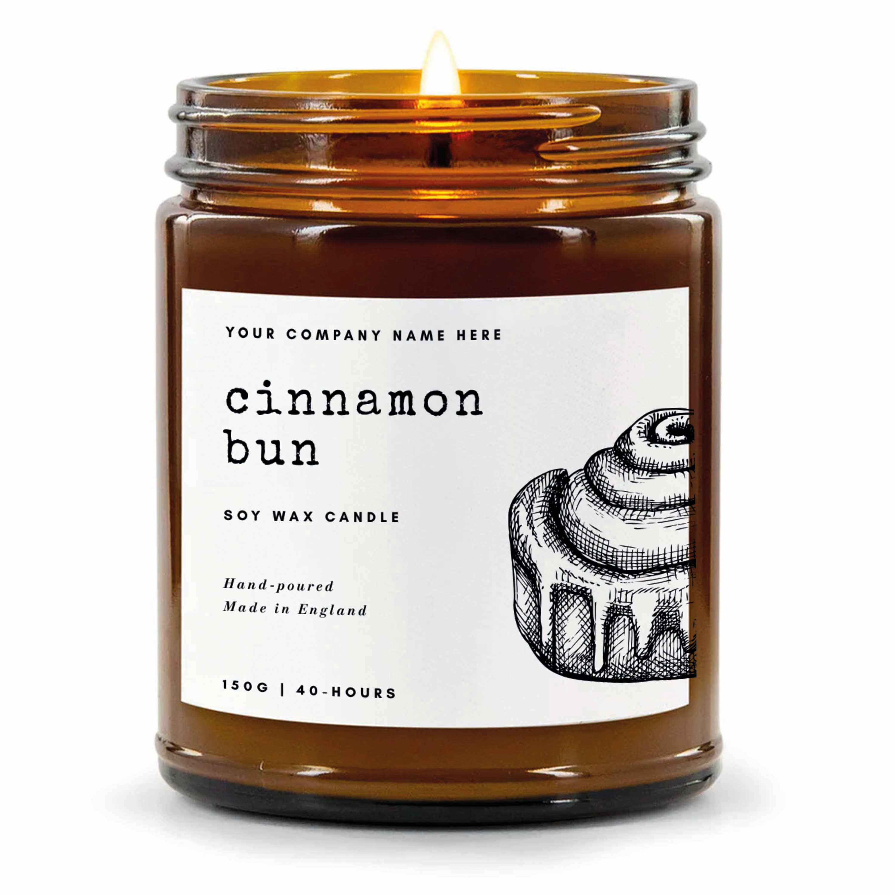 Candle Drop – wholesale Jar/filled candle – Label Style 7 | Wholesale White Label Soy Candle | Amber Jar2