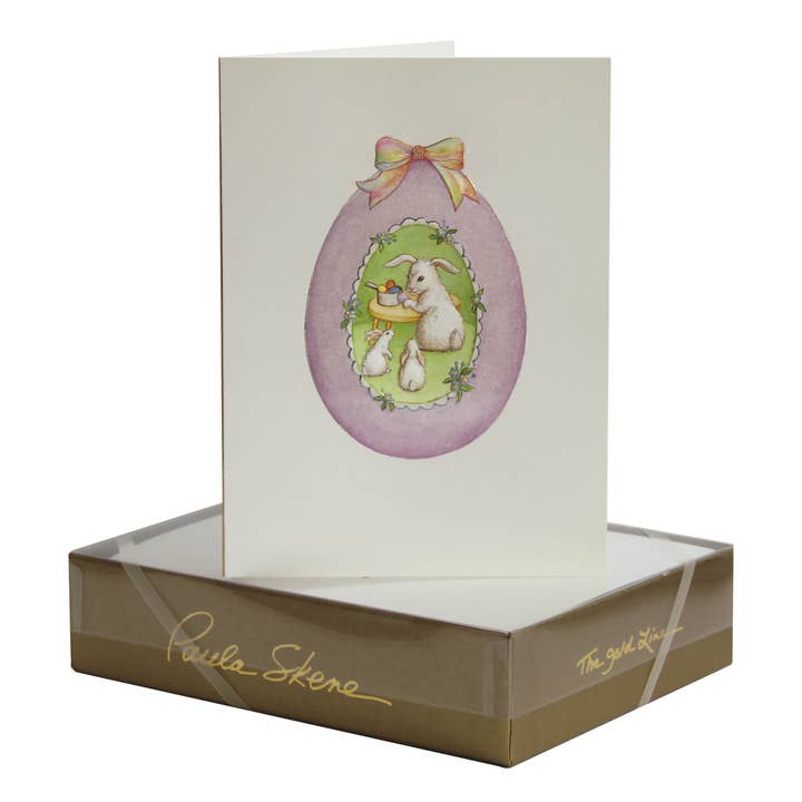 Bunny in Sugar Egg Easter Card for wholesale by PAULA SKENE DESIGNS