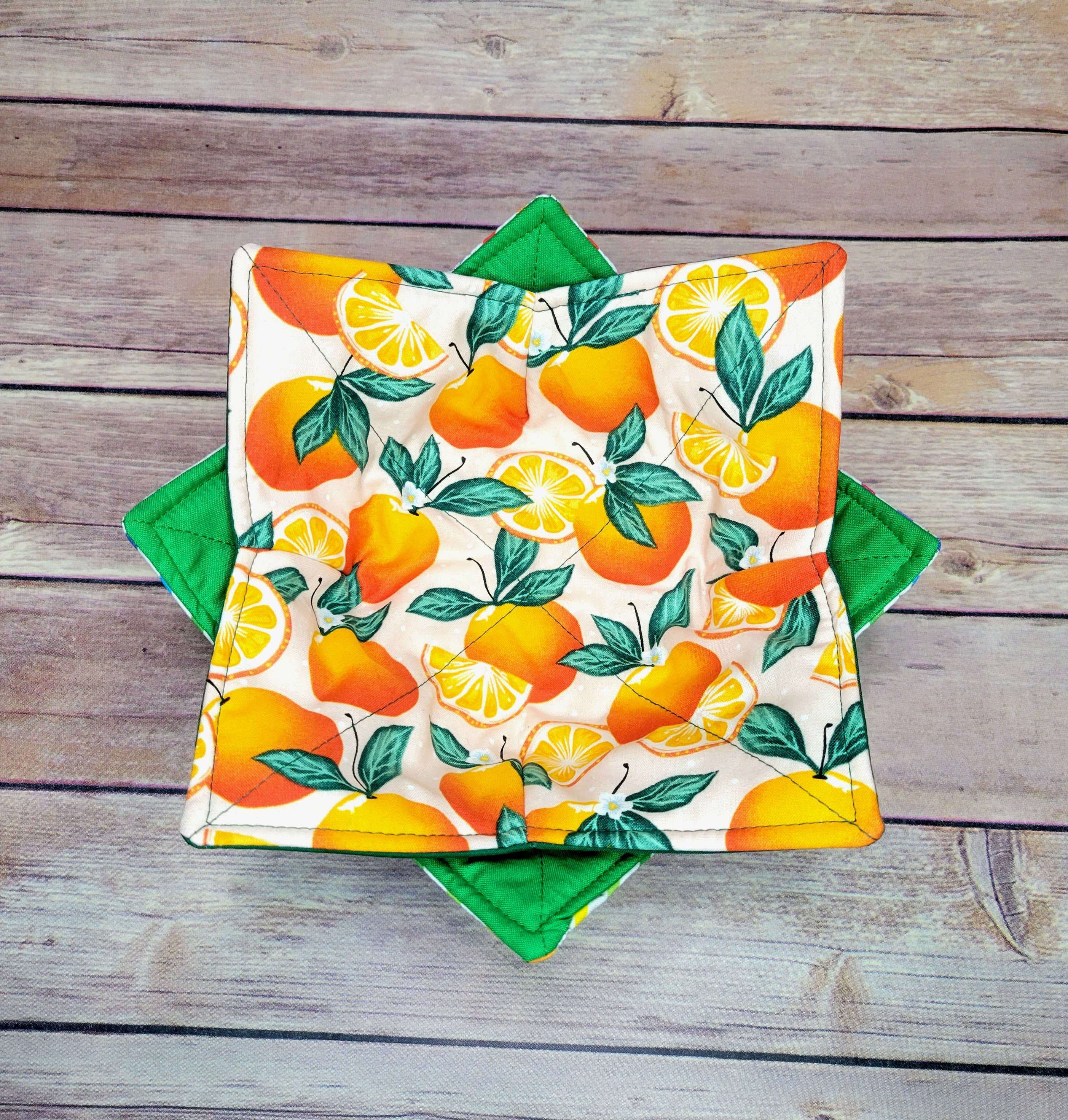 Burpie Bibs Boutique - Wholesale Oven Mitt/Pot Holder - Fruit Bowl Cozy | Lemon Cherry Strawberry Orange Hot Pad10