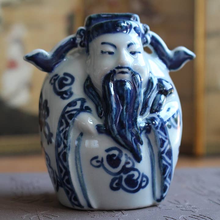 Tea soul - Wholesale Decorative Figurine - Set of Fukurokuju porcelain figurines