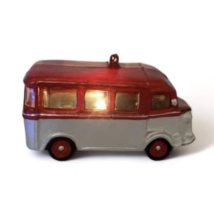 Ornamento natalizio Citroen HY argento/rosso con LED 11 cm per la vendita all'ingrosso da parte di Sereno Marke