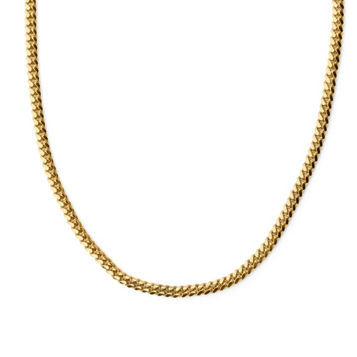 Collier à maillons cubains - Or 3 mm pour la vente par Podium