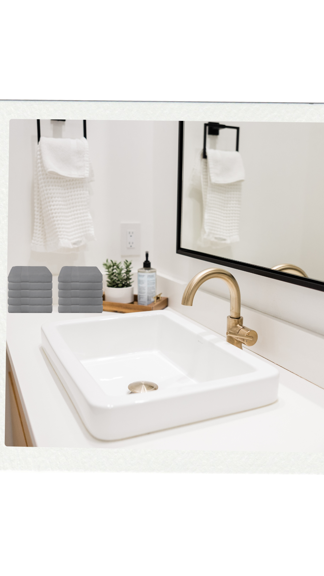 Gray 12 Pack Washcloths Set 100% Cotton 13x13 Luxury Face Towels for wholesale on Faire3