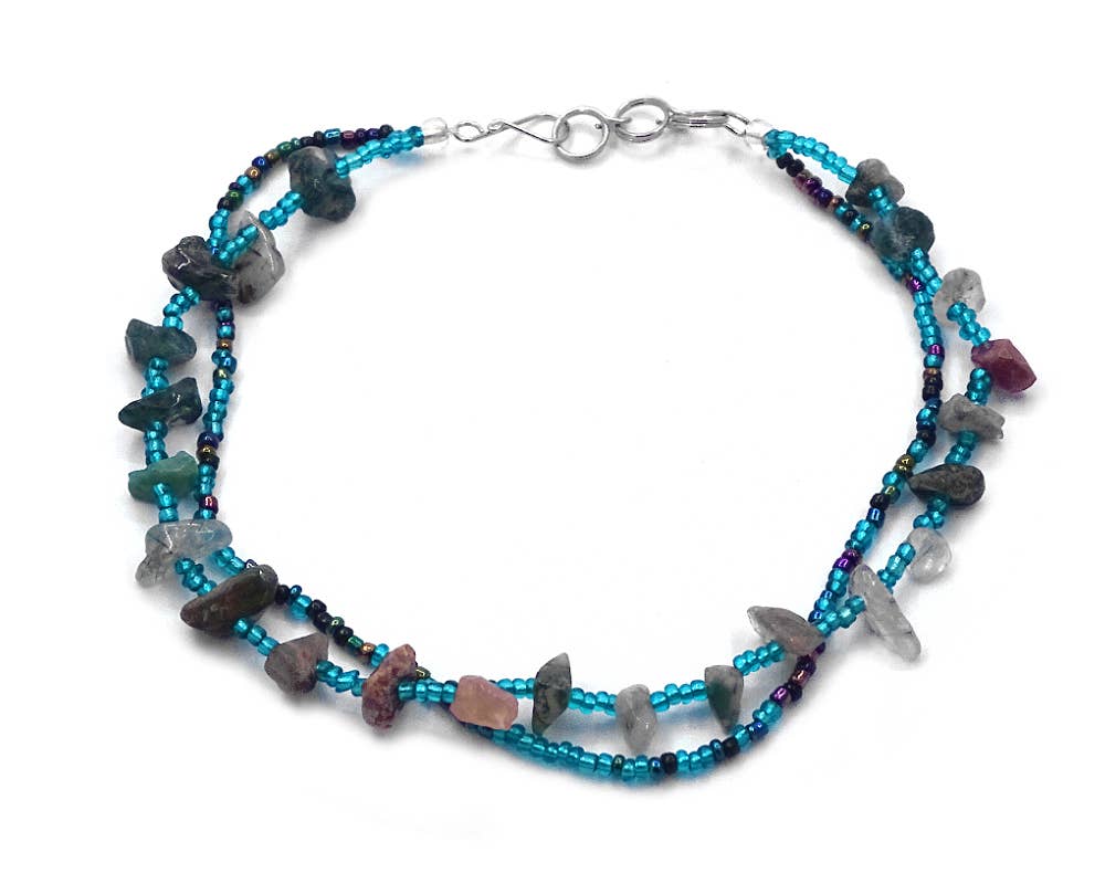 Pichincha - Vente Bracelets de cheville - Bracelet de cheville multibrins à perles Chip Stone12