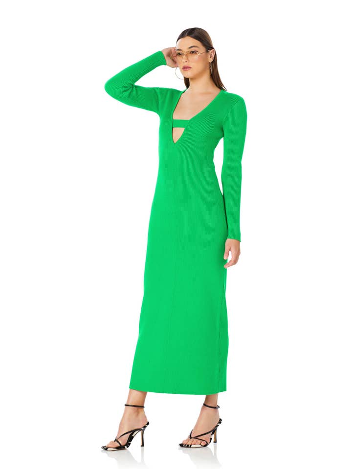 Darby Midi Dress - Bright Green for wholesale on Faire1