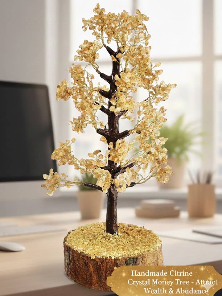 Árvore de Cristal de Citrino Feita à Mão (Árvore de 1000 Pedras) por atacado de jiomind