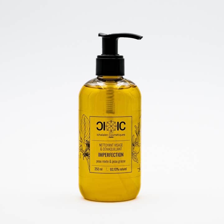 NETTOYANT VISAGE ET DÉMAQUILLANT IMPERFECTIONS pour la vente par ICParis ( Ichalalen cosmétiques Paris)
