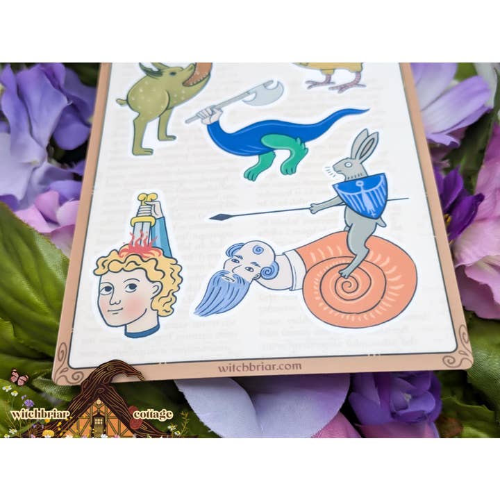 Witchbriar Cottage - Wholesale Sticker - Weird Little Medieval Dudes Historical Sticker Sheet6