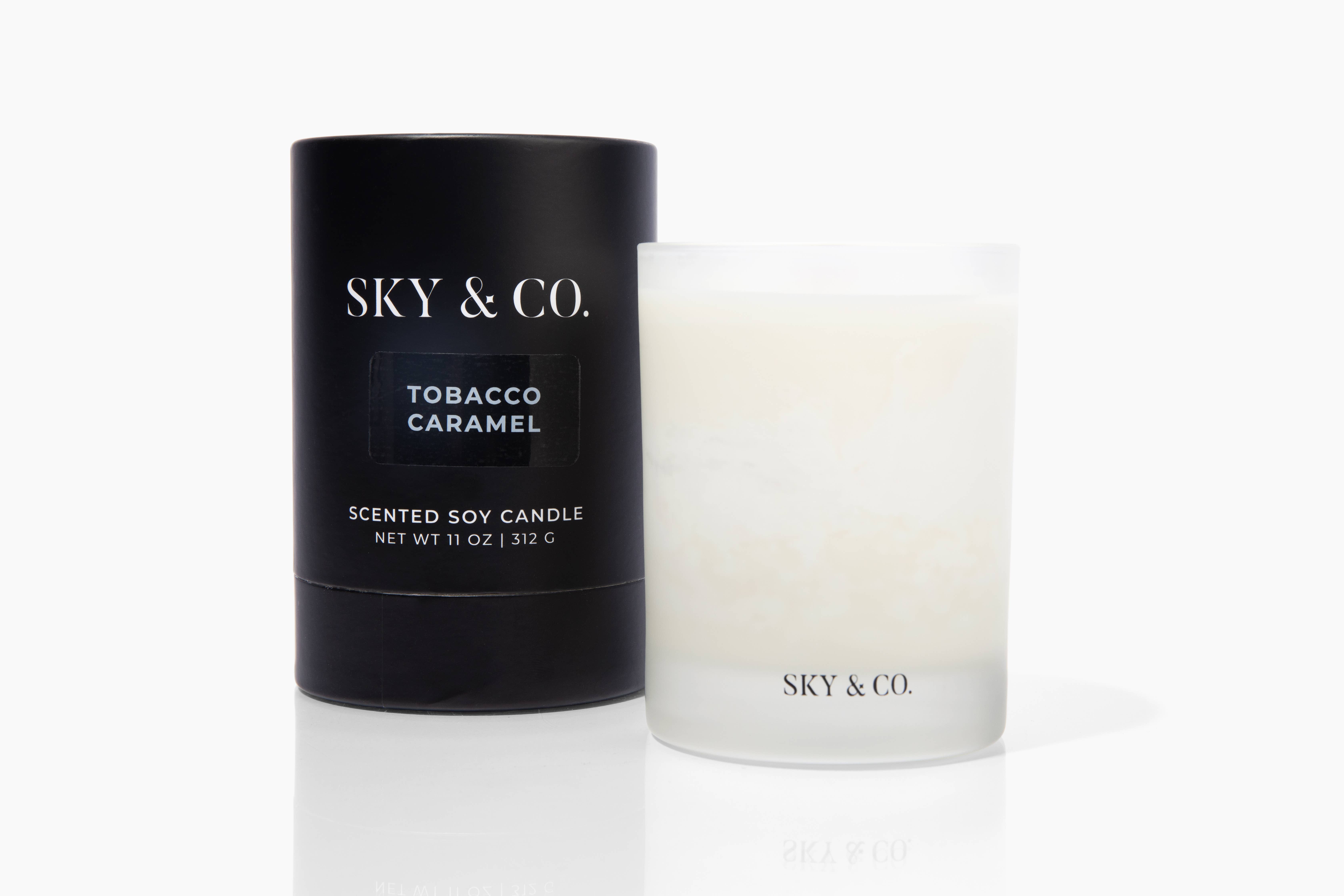 Sky and Company - Wholesale Jar/Filled Candle - Tobacco Caramel - Wooden Wick Candle