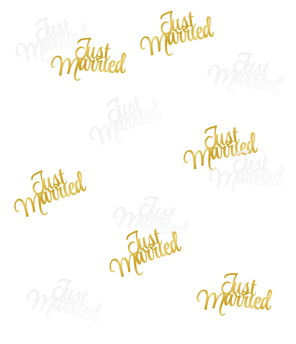 PD Party - Vendita all'ingrosso Coriandoli - Coriandoli da tavola - Appena sposati0