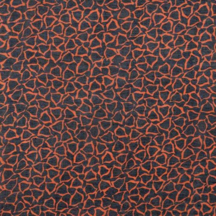 SVEZElife - Wholesale Scarf - Women's - Plectrum Print Cotton Modal Scarf - Orange Black2