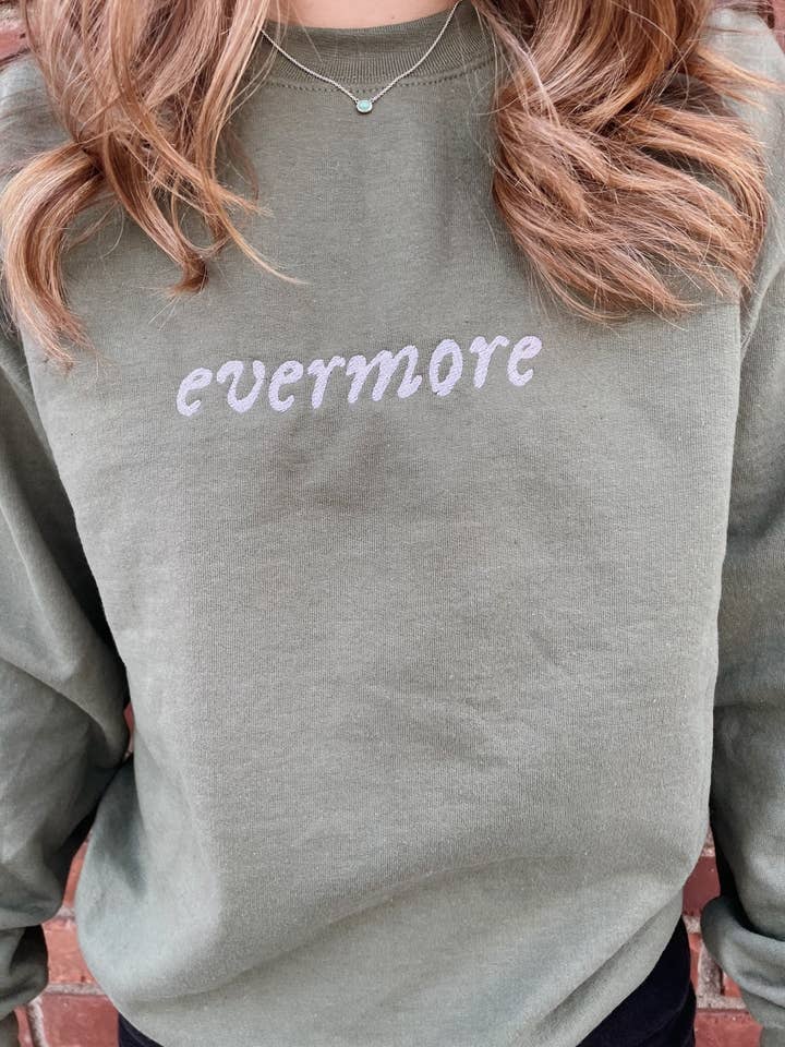 Evermore Embroidered Sweatshirt for wholesale by Molly Louise Shop