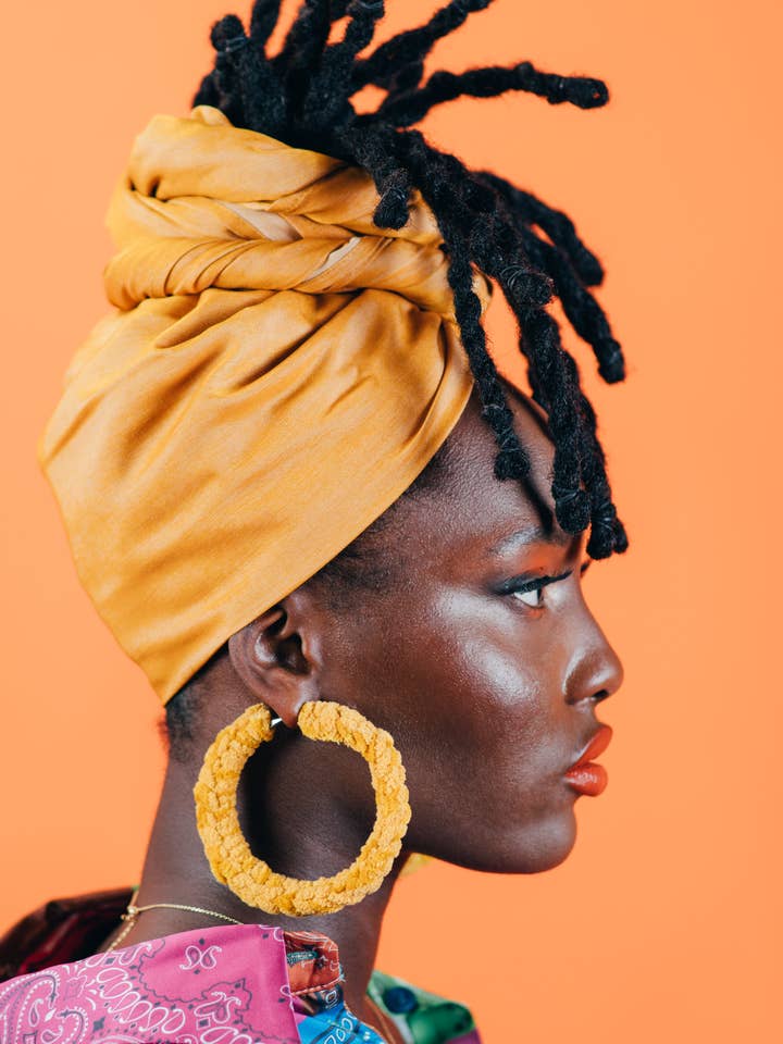 Sunset Hoops in Golden Hour for wholesale by Seraphtive LLC