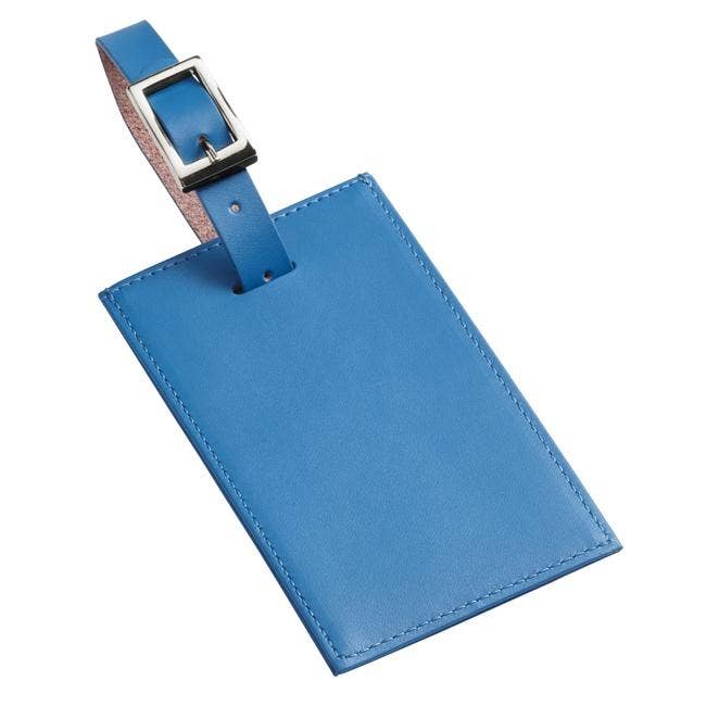 Clava Leathergoods and Accessories - Wholesale Luggage Tag - Oversized Rectangular Leather Luggage Tag - CL Ocean4