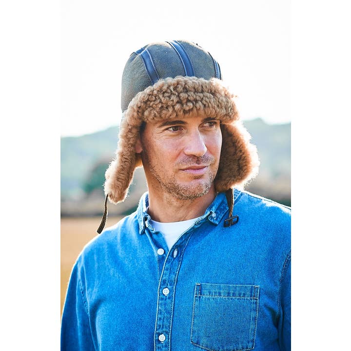 Owen Barry Ltd - Wholesale Trapper/Bomber Hat - Unisex - Sheepskin Trapper Hat | Aviator Flying Hat / Bomber Hat2