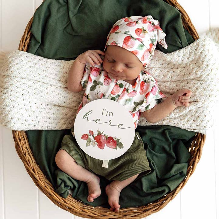 Snuggle Hunny - Wholesale Bodysuit (Non-Footed) - Baby - Strawberry Short Sleeve Organic Bodysuit4