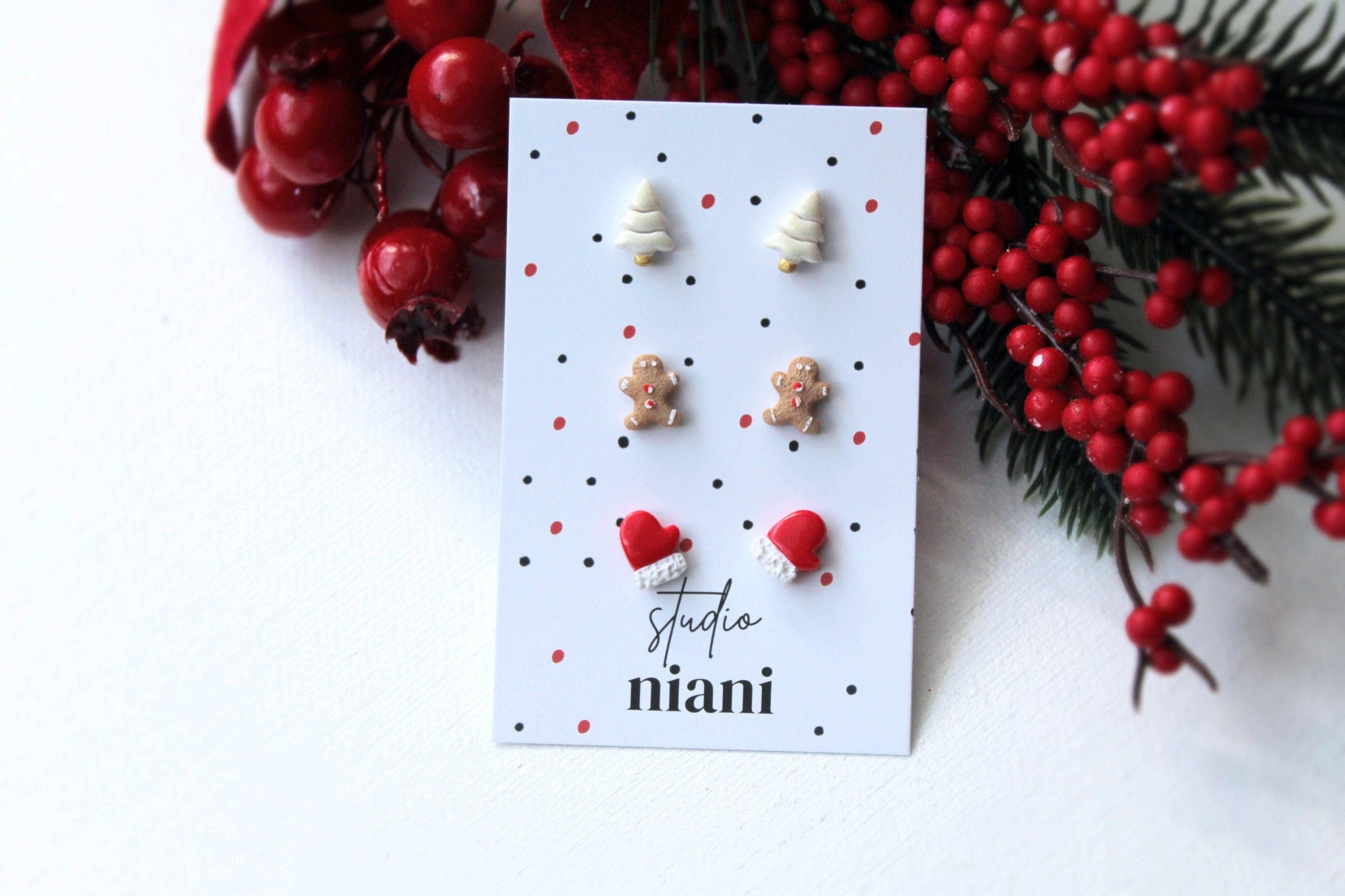Studio Niani - Wholesale Stud/Post Earrings - Tiny Stud Earrings, Christmas Stud Earrings, Stud Pack0