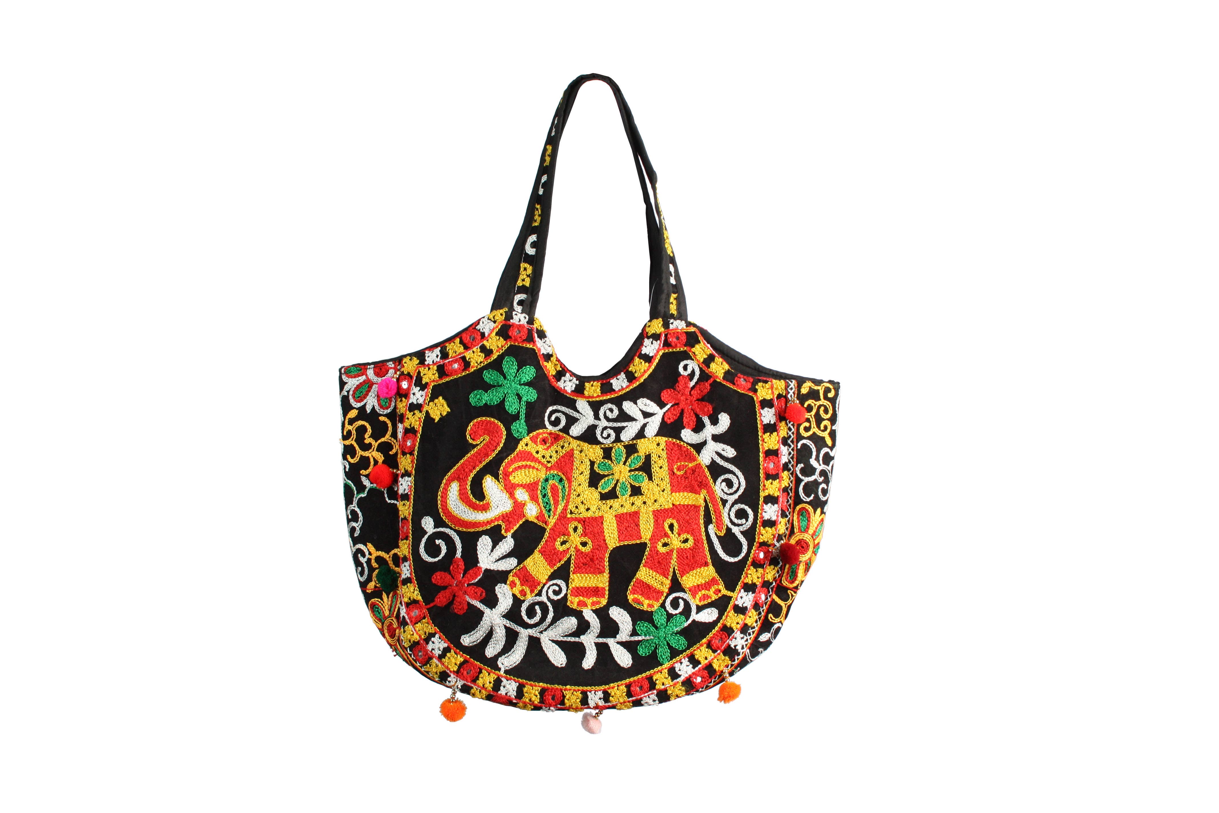 Nima Accessories Inc - Wholesale Tote Bag - Women's - Ladies Embroidered Indian Patchwork Fabric Tote Handbag1