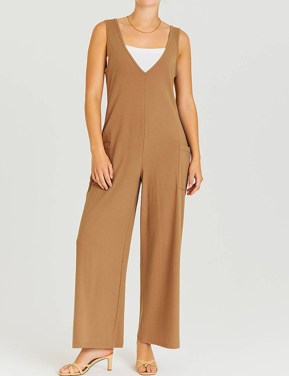 Sweetkama - Wholesale Jumpsuit - Women's - Ladies Two Shoulder Overalls Solid Daily Jumpsuit SKJ23845