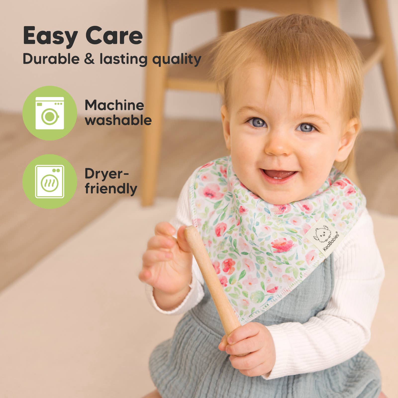 Blomstre 8-pak Baby Bandana hagesmække til piger og drenge for engroshandel på Faire6