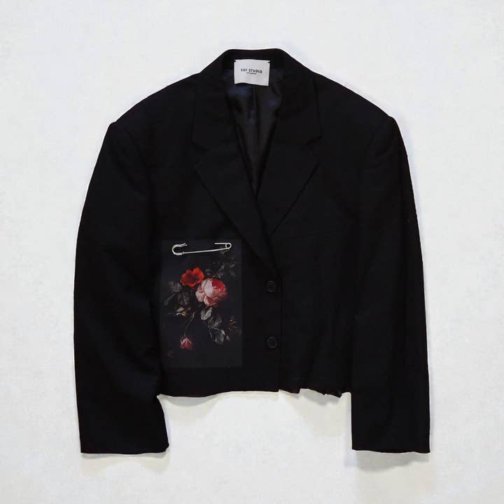 Casaco 'Flores' Impresso Reformulado por atacado de SOI STUDIO