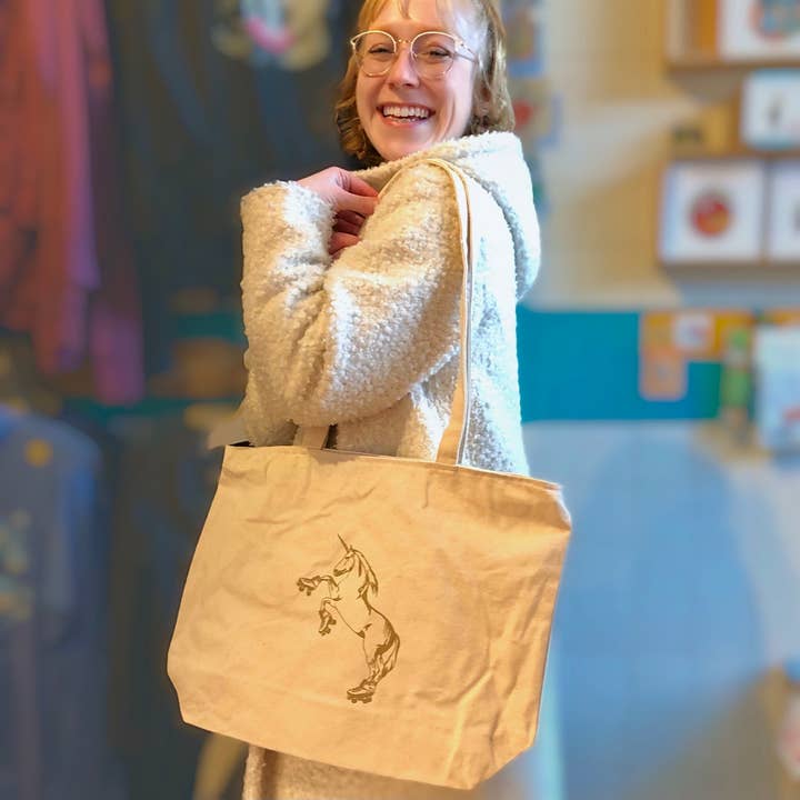 Ugly Baby - Wholesale Tote Bag - Women's - Tote Bag - Roller Skating Unicorn2