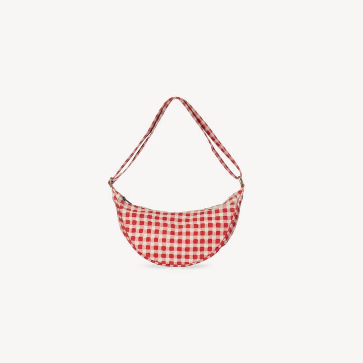 JOYN - Wholesale Crossbody Bag - Women's - Moon Sling Bag - Tomato Gingham