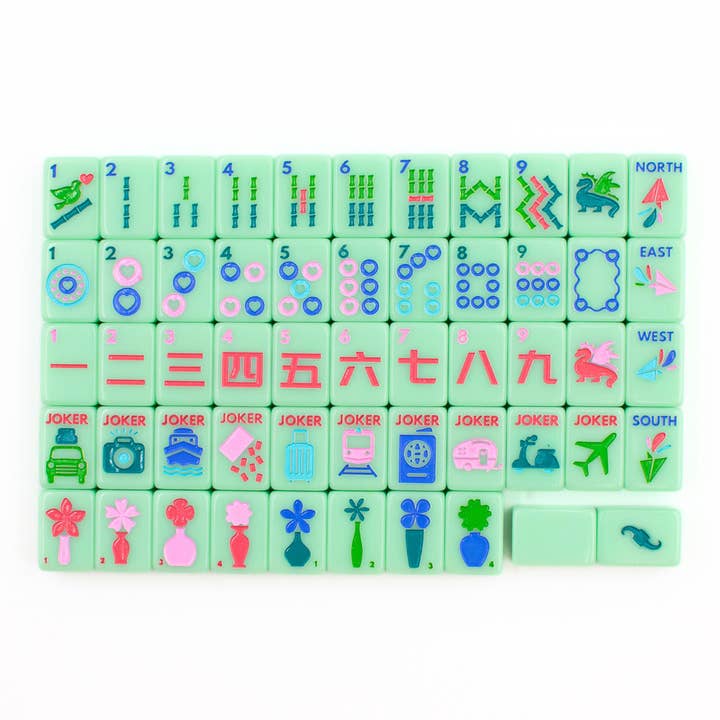 My Fair Mahjong - Wholesale Board Game - MINI TRAVEL MAHJONG  |  Mini Anywhere Series  |  Green1