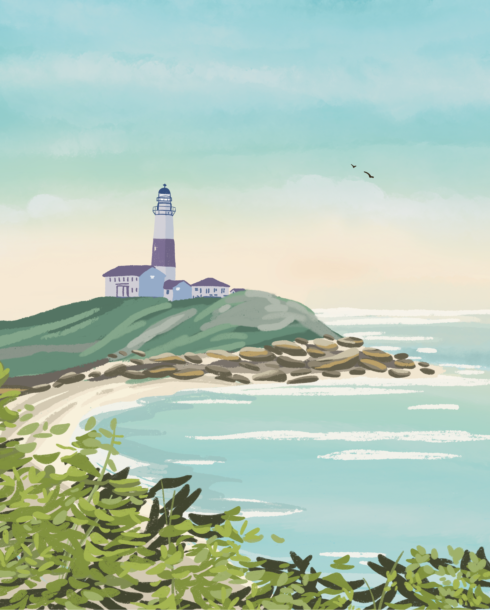 Boreas Design Shop - Wholesale Art Print - Montauk Point Lighthouse Print - New York3