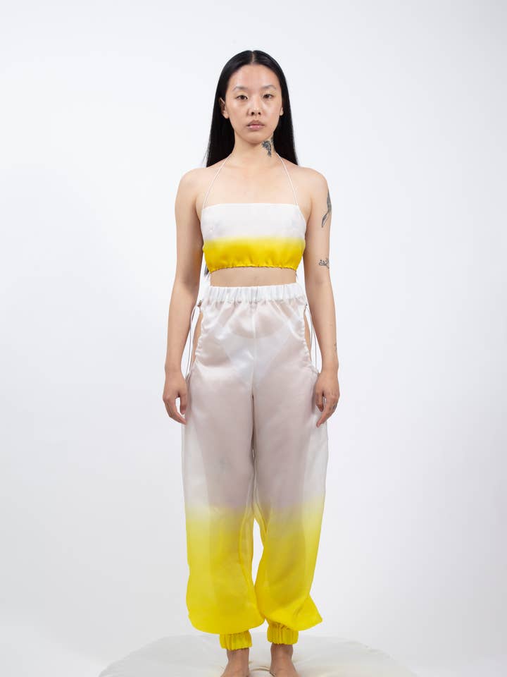 LL.15203 DIP DYE FULL MOON TRACK PANTS for wholesale by Lieu Le