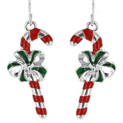 Boucles d'oreilles pendantes en ruban de canne à sucre à rayures FR4150 pour la vente par 0011 PREMIERE