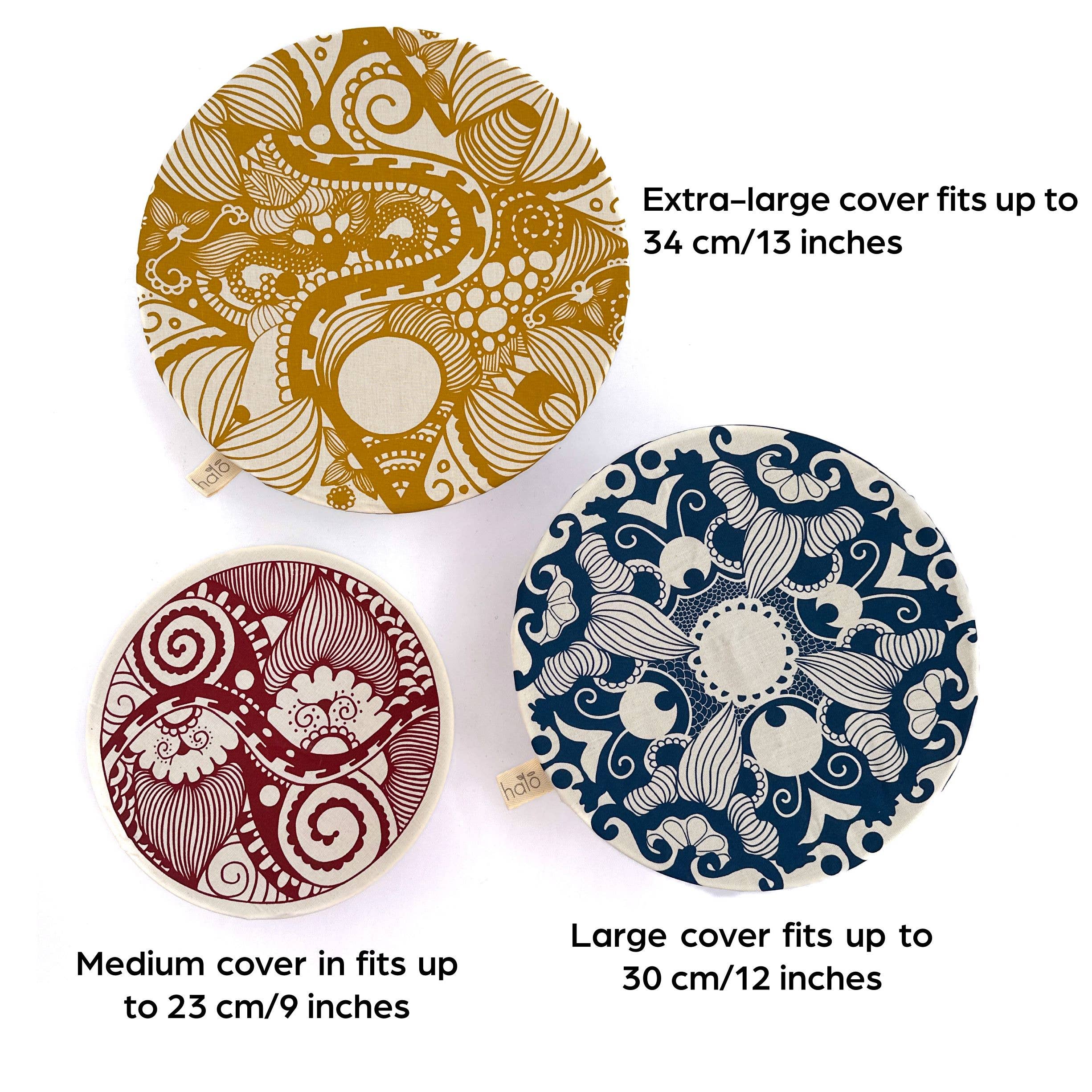 Halo Dish Covers - Wholesale Kitchen Storage/Organizer - Halo Dish and Bowl Cover Large Set of 3 Paradise 3