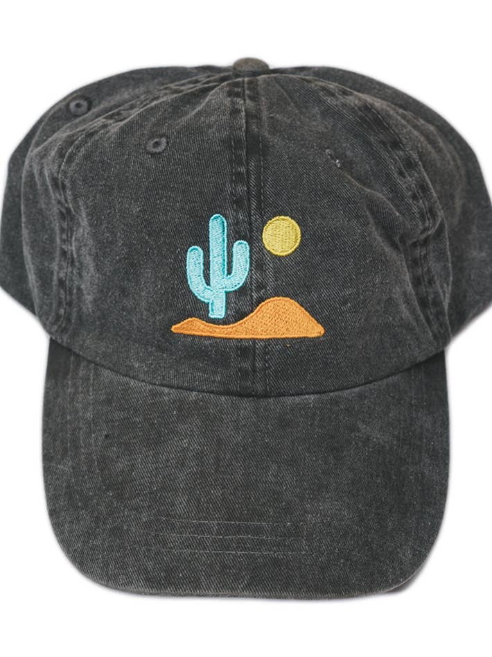 Lone Cactus Dad Hat | Faded Black for wholesale by Keep Nature Wild