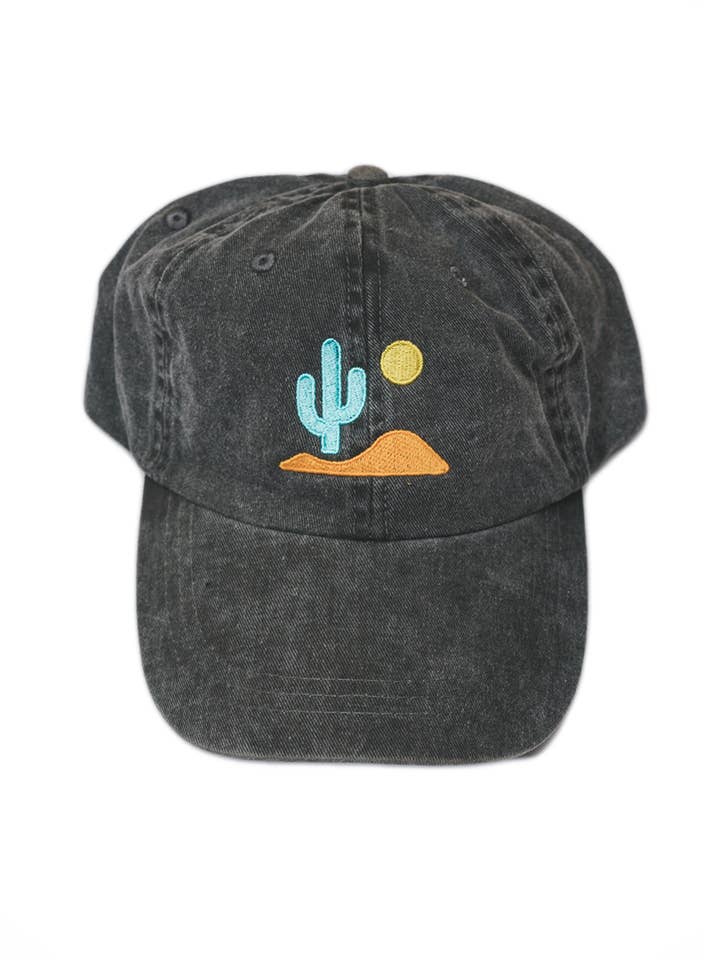 Lone Cactus Dad Hat | Faded Black for wholesale by Keep Nature Wild