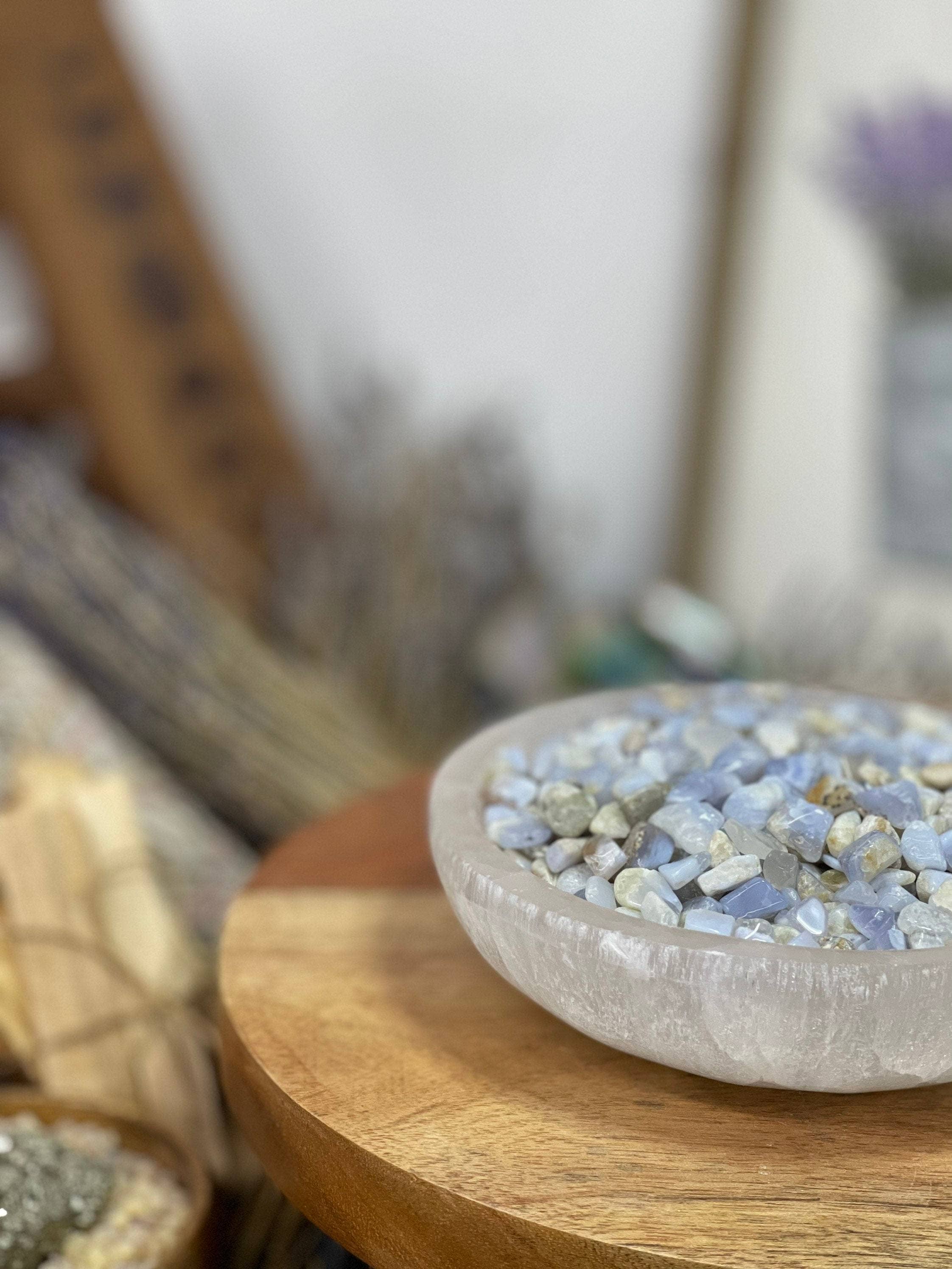 CaNatureLover - Wholesale Spiritual Stone/Crystal - Natural Blue Lace Agate Tumble Loose Stone Chips5