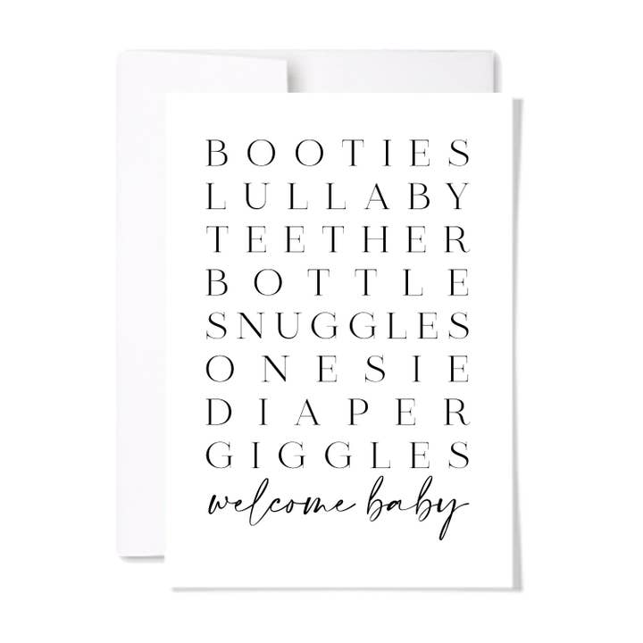 Välkommen Baby List-kort för wholesale av paperscript