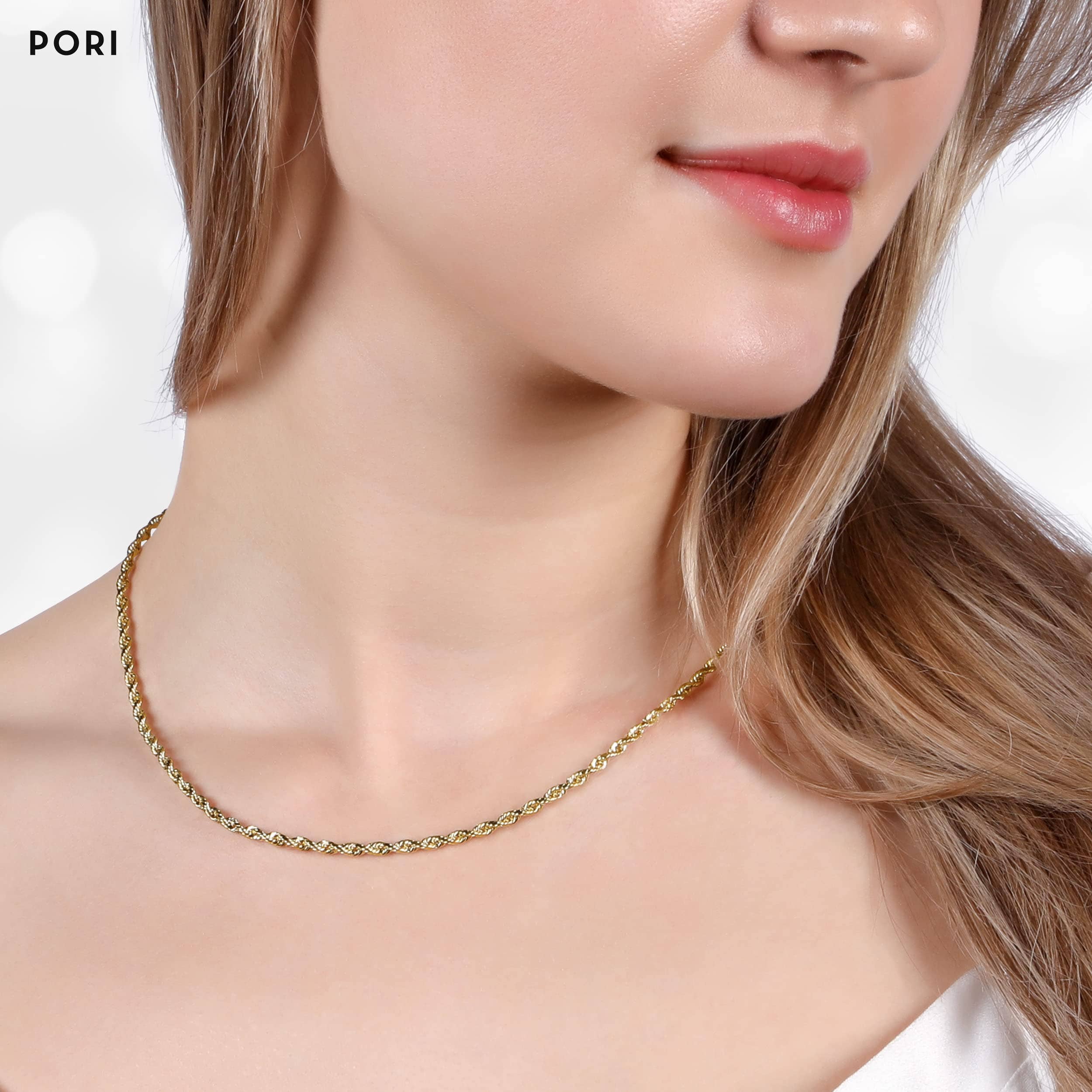 10K Gold Diamond Cut Rope Chain Necklace for wholesale on Faire6