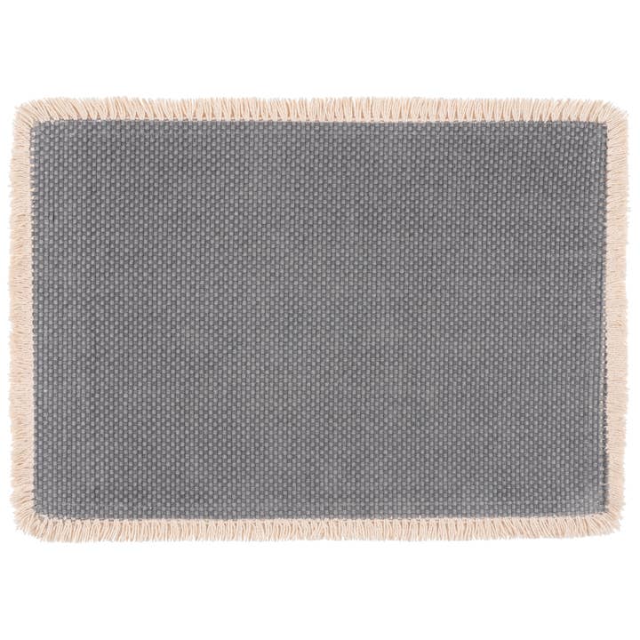 KAF Home - Wholesale Placemat - Verona 100% Cotton Woven Placemat With Fringe Trim-13" x 19"