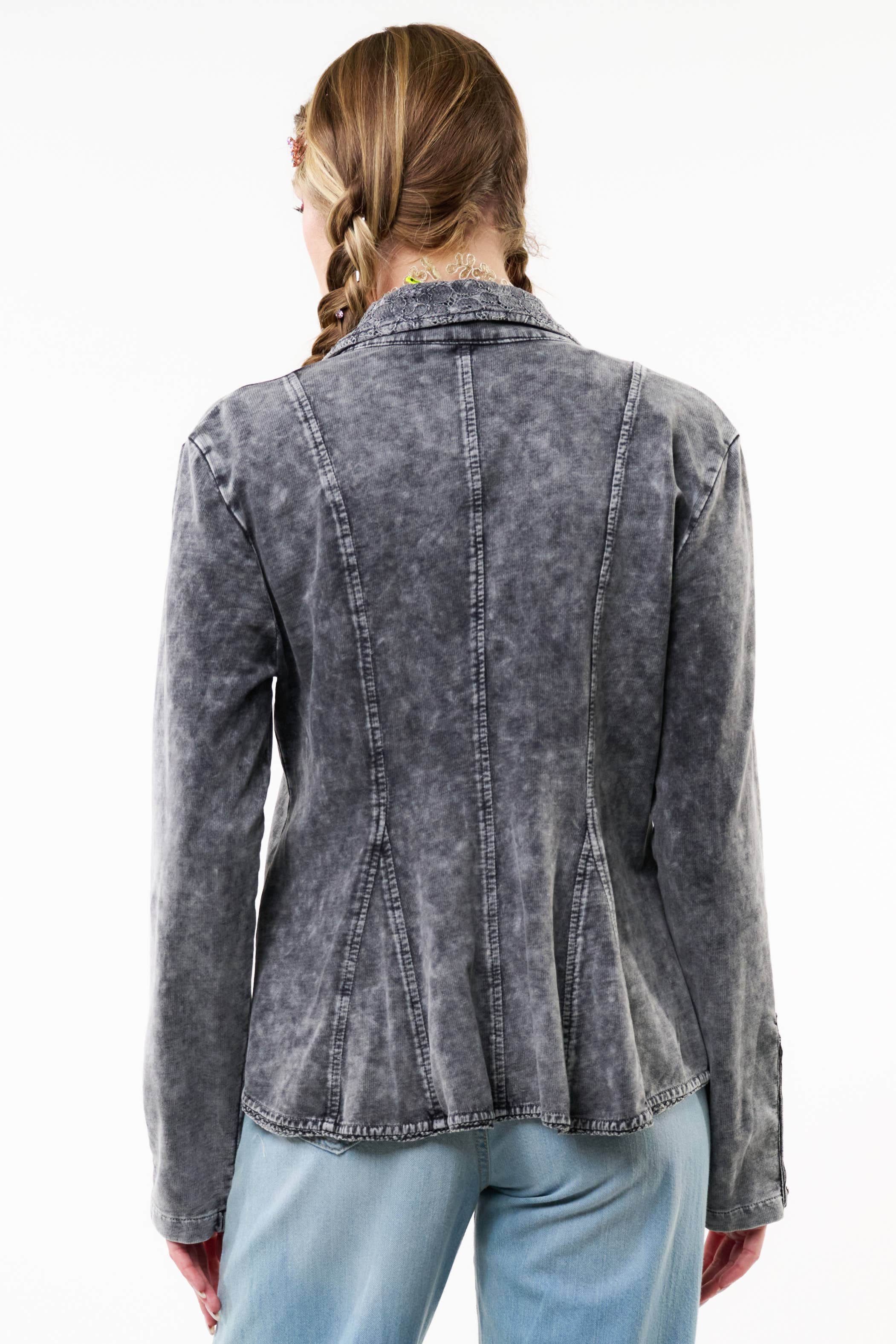 Carbone Giacca in Maglia French Terry da Colonnello - Blazer in vendita all'ingrosso su Faire10